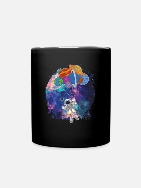 Ballons de la douce planète astronaute dans l'espace - Mug uni - noir