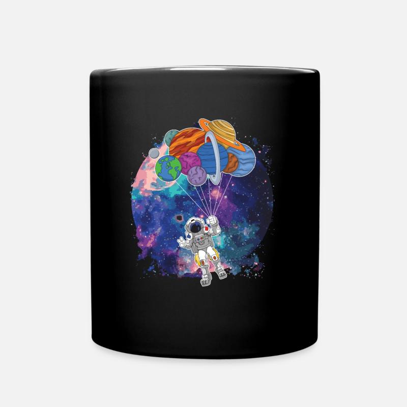 Ballons de la douce planète astronaute dans l'espace - Mug uni - noir