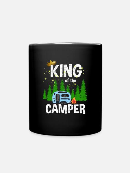 King of the camper - Tasse einfarbig - Schwarz