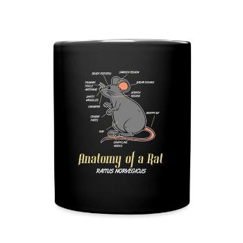 Ratte - Tasse einfarbig - Schwarz - Vorne