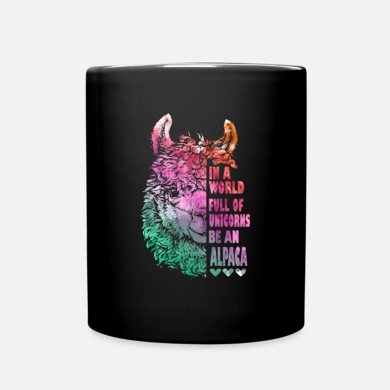 alpaca - Full Colour Mug - black