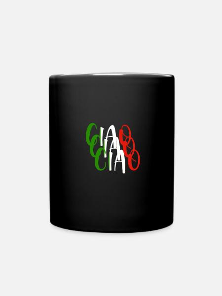 ciao ciao ciao italien - Tasse einfarbig - Schwarz
