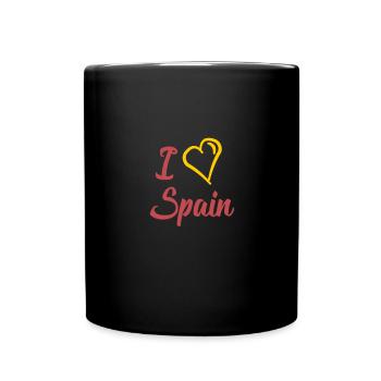 i love spain - Tasse einfarbig - Schwarz - Vorne