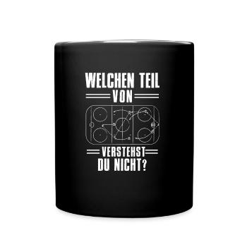 Welchen Teil von verstehst du nicht Eishockey - Tasse einfarbig - Schwarz - Vorne