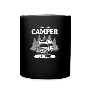 Camper on tour - Full Colour Mug - black - Front