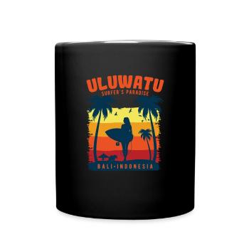 Bali surfing - Full Colour Mug - black - Front