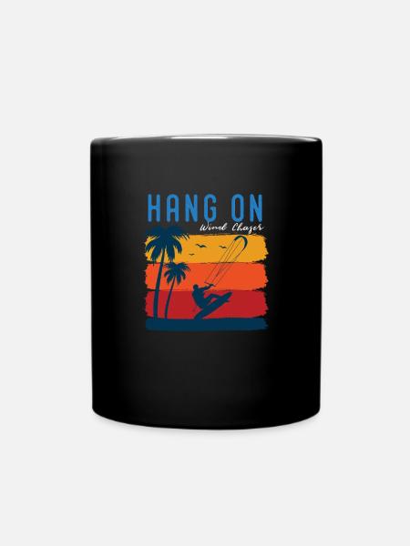 Kiteboarding Kitesurfing - Tasse einfarbig - Schwarz
