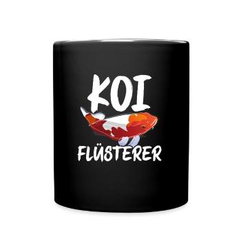 Koi Flüsterer Karpfen - Tasse einfarbig - Schwarz - Vorne