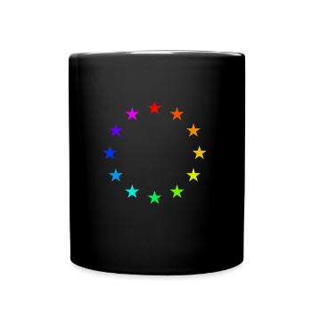 Rainbow Europe LGBT - Full Colour Mug - black - Front