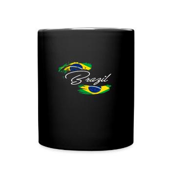brazil flag - Full Colour Mug - black - Front