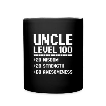 Onkel - Tasse einfarbig - Schwarz - Vorne