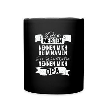 Opa Spruch Großvater Großpapa Bester Opa Geschenke - Tasse einfarbig - Schwarz - Vorne