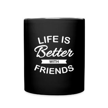 amitié - Mug uni - noir - Devant