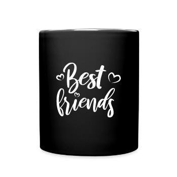 Freundschaft - Tasse einfarbig - Schwarz - Vorne