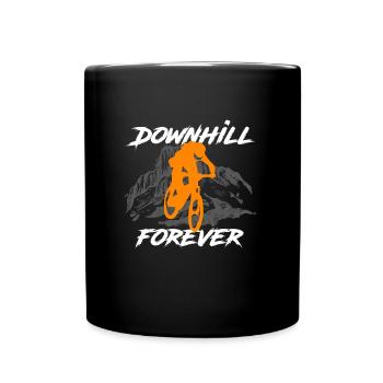 Downhill Forever - mountain bike, gift - Full Colour Mug - black - Front