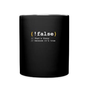 False gift for computer scientists - Full Colour Mug - black - Front