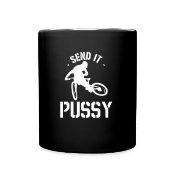 Send it pussy - Downhill, VTT, Cadeau - Mug uni - noir - Devant