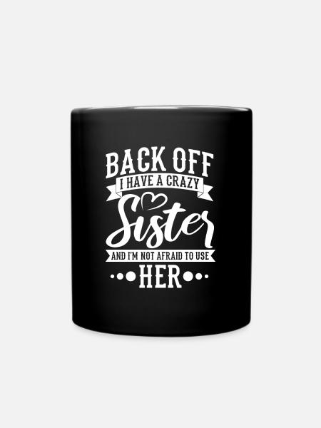 Schwester - Tasse einfarbig - Schwarz