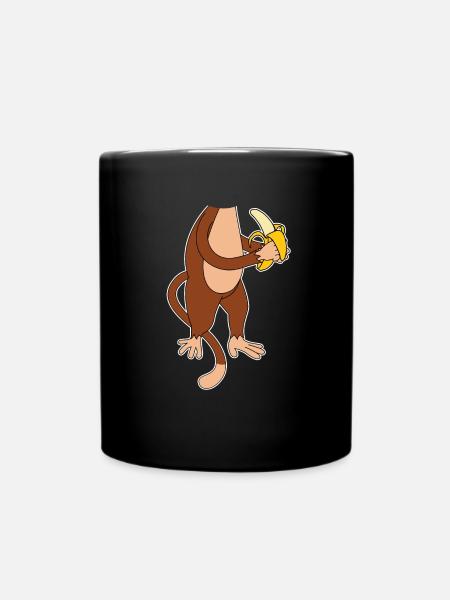 Affe - Tasse einfarbig - Schwarz