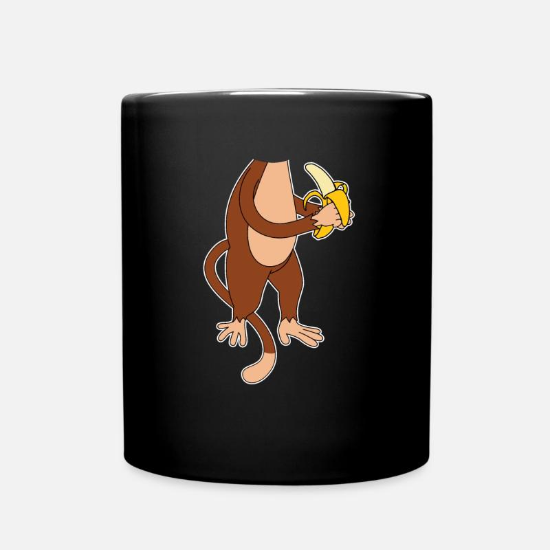Affe - Tasse einfarbig - Schwarz