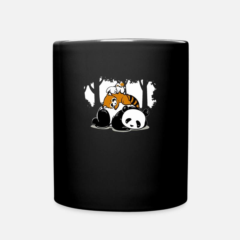 Panda Koala Bear Bunny Lazy Sleeping Couch Gift - Mug uni - noir