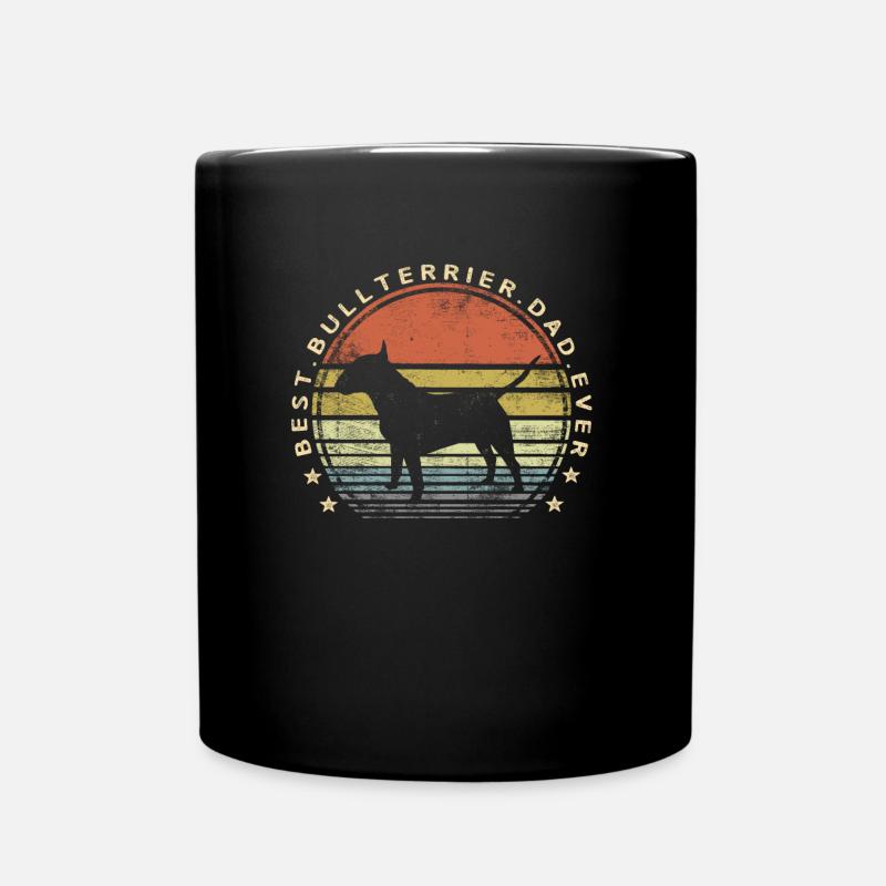 Best Bull Terrier Dad Ever Father's Day - Full Colour Mug - black