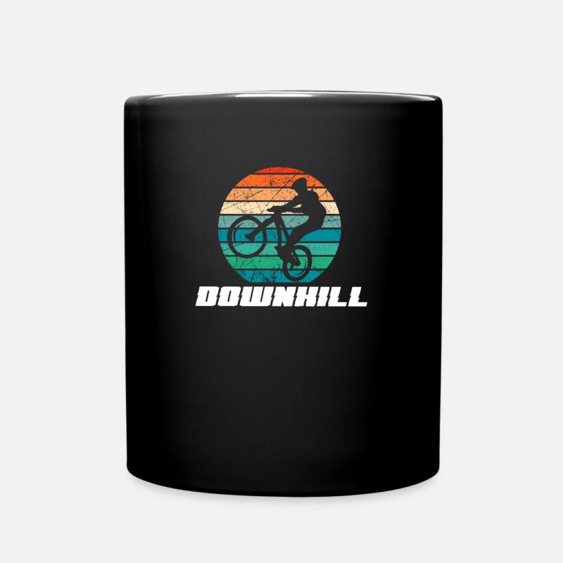 Descente, VTT, cadeau, VTT - Mug uni - noir