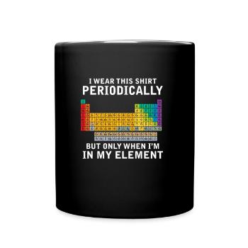 Periodensystem Physiker - Tasse einfarbig - Schwarz - Vorne