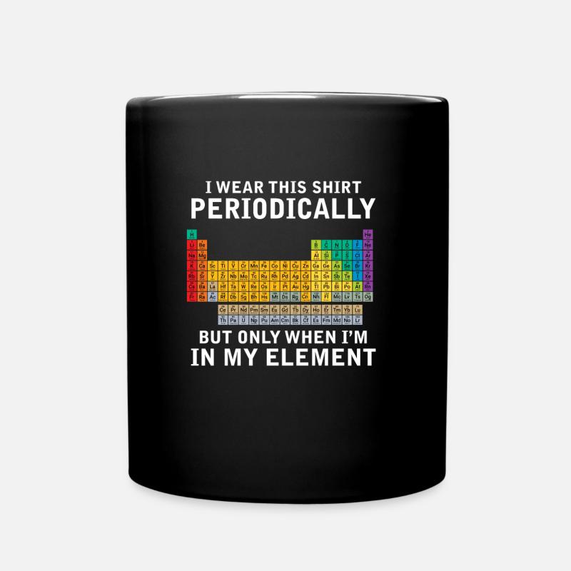 Periodensystem Physiker - Tasse einfarbig - Schwarz