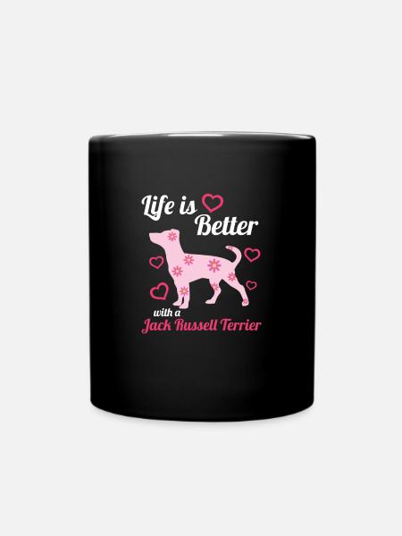Jack Russell Terrier - Tasse einfarbig - Schwarz