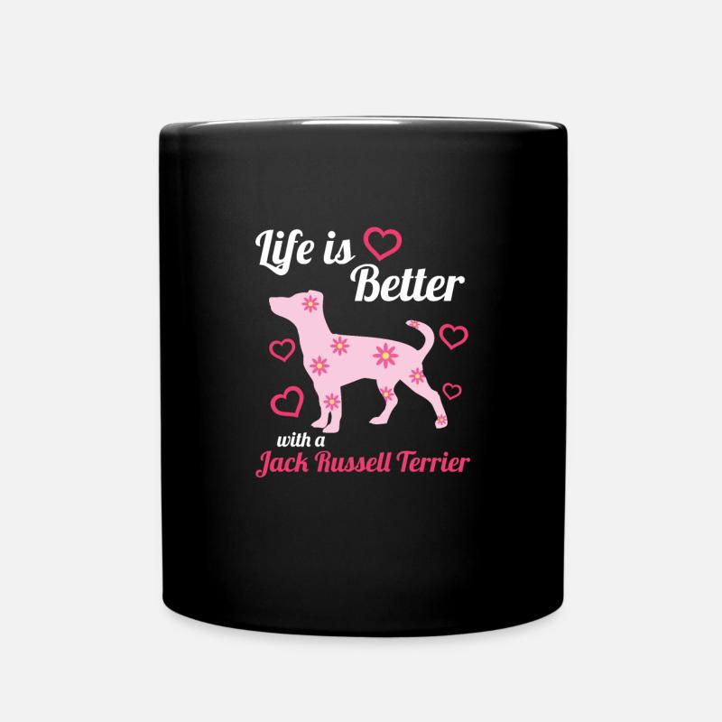Jack Russell Terrier - Tasse einfarbig - Schwarz