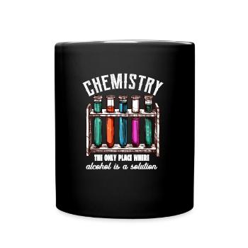 Chemistry alcohol - teacher school professor chemistry - Full Colour Mug - black - Front