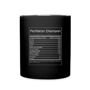 Für den perfekten Mann. Ein Traum - Tasse einfarbig - Schwarz - Vorne