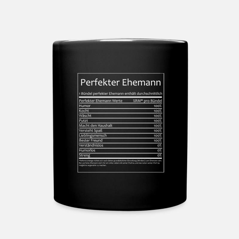 Für den perfekten Mann. Ein Traum - Tasse einfarbig - Schwarz