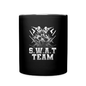 SWAT Polizei Beamte taktische Spezialeinheiten - Tasse einfarbig - Schwarz - Vorne
