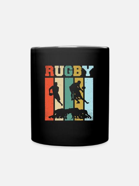 rugby - Full Colour Mug - black