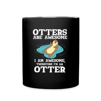 otter - Tasse einfarbig - Schwarz - Vorne