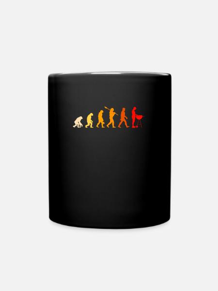BBQ Evolution - barbecue, barbecue, barbecue - Mug uni - noir