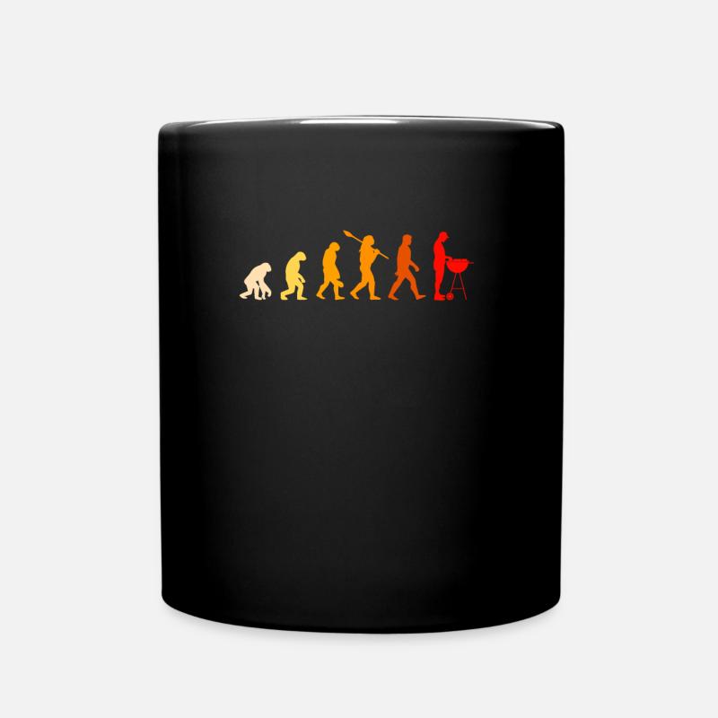 BBQ Evolution - barbecue, barbecue, barbecue - Mug uni - noir