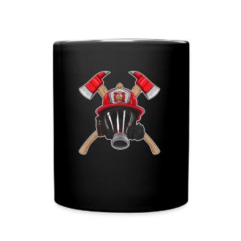 Firefighters fireman rescue clear mountains - Full Colour Mug - black - Front