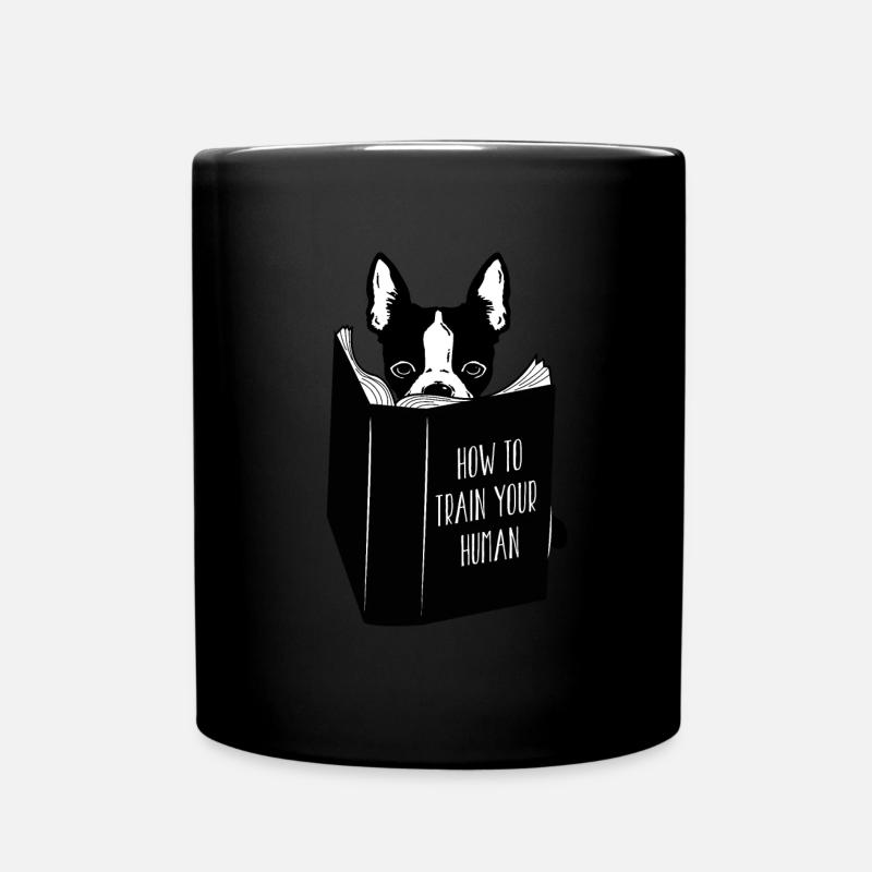 boston terrier - Tasse einfarbig - Schwarz