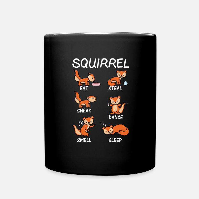 squirrel - Full Colour Mug - black