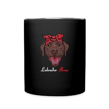 Labrador - Tasse einfarbig - Schwarz - Vorne