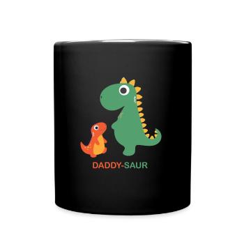 Daddy-Saur - Tasse einfarbig - Schwarz - Vorne