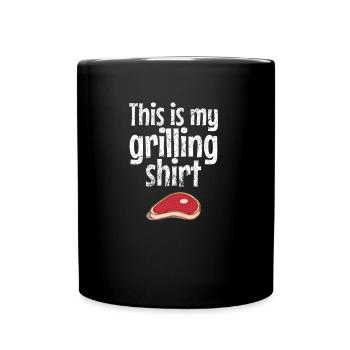 Ma chemise de barbecue - barbecue, barbecue, barbecue, barbecue - Mug uni - noir - Devant