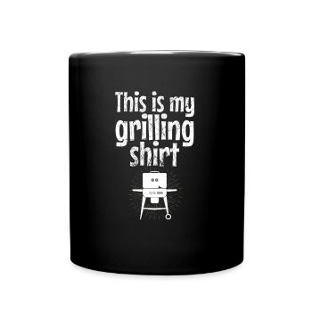 Ma chemise de barbecue - barbecue, barbecue, barbecue, barbecue - Mug uni - noir - Devant
