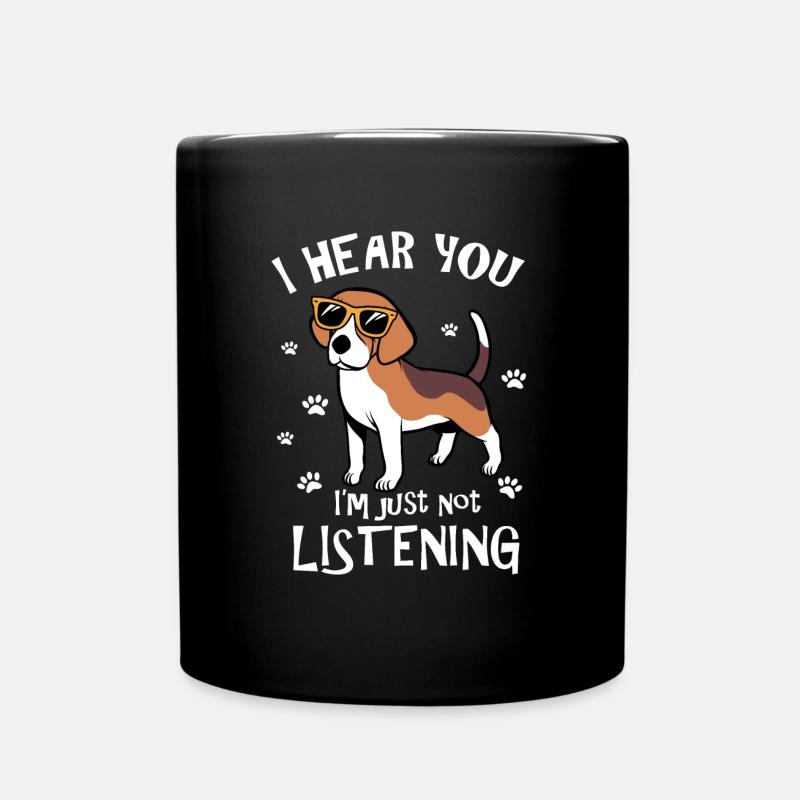 beagle - Tasse einfarbig - Schwarz