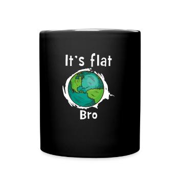 Elle est terre plate - Mug uni - noir - Devant