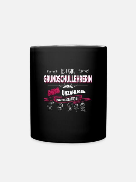 Grundschullehrerin Grundschul Lehrerin Geschenk - Tasse einfarbig - Schwarz