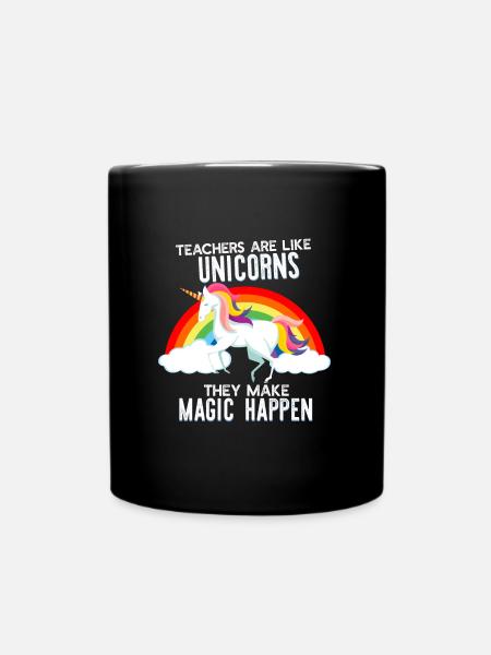 Enseignant Enseignant Licorne - Mug uni - noir